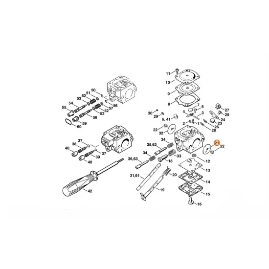 STIHL  Przysłona głównej przepustnicy 4116 121 3300